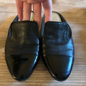 Marc Fisher Black Leather Flats